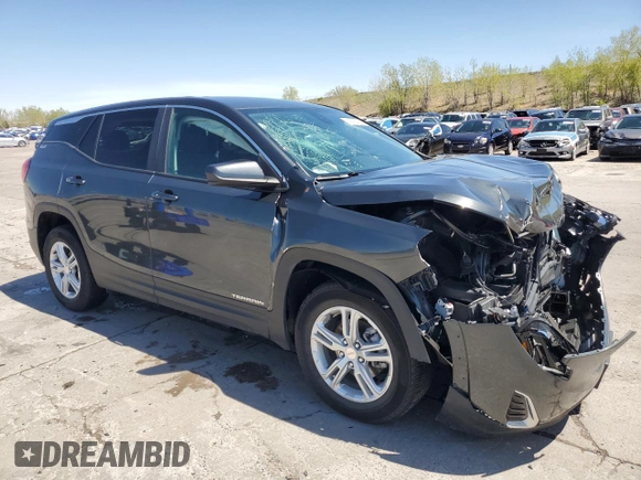 2021 GMC Terrain SLE with VIN 3GKALTEV8ML358946, listed as a Copart auction lot 55696405 with 59,927 mi miles and Salvage title. Bid and sale history available at DreamBid. Image 4.