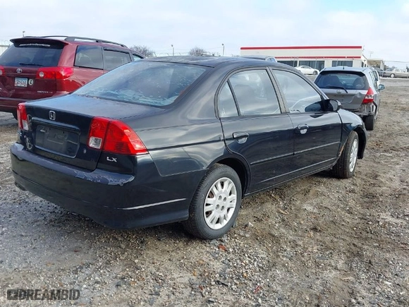 2004 Honda Civic LX with VIN 2HGES165X4H573225, listed as a IAAI auction lot 41129618 with 196,629 mi miles. Bid and sale history available at carsss.com. Image 4.