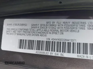 2008 Subaru Tribeca Limited с VIN 4S4WX92D284413371, выставлен на аукционе IAAI как лот 41691379 с пробегом 184 019 миль миль и . История ставок и продаж доступна на DreamBid. Изображение 9.