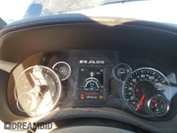2023 Ram 2500 Tradesman with VIN 3C6UR5CL3PG591495, listed as a Copart auction lot 38936404 with 6,916 mi miles and Salvage Title. Bid and sale history available at carsss.com. Image 9.