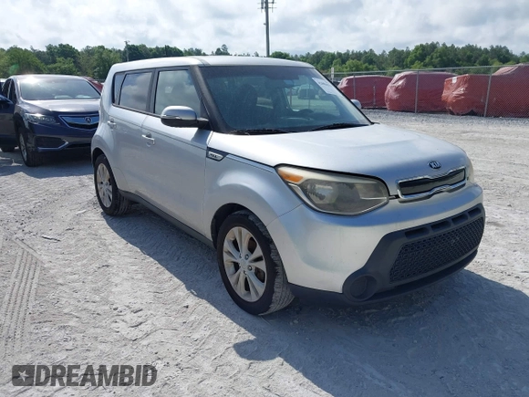 2014 Kia Soul + with VIN KNDJP3A57E7725296, listed as a IAAI auction lot 42084611 with 223,610 mi miles. Bid and sale history available at carsss.com. Image 1.