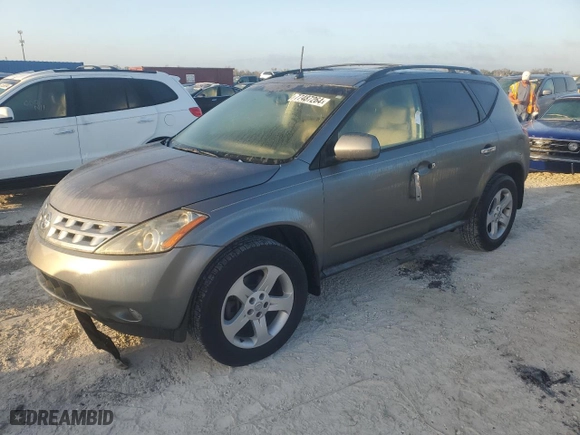 2005 Nissan Murano SL with VIN JN8AZ08T05W315611, listed as a Copart auction lot 77487264 with 0 mi miles and Salvage Title. Bid and sale history available at carsss.com. Image 1.