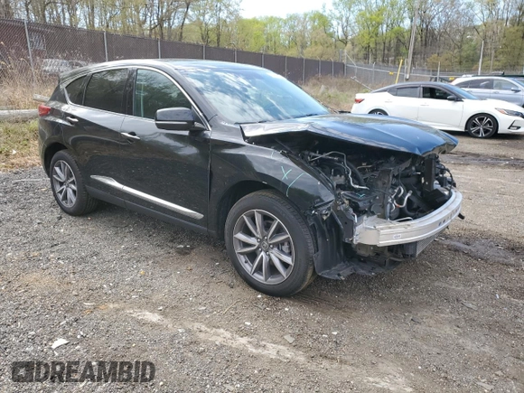 2020 Acura RDX Technology with VIN 5J8TC2H58LL003863, listed as a Copart auction lot 52949325 with 52,498 mi miles and Salvage title. Bid and sale history available at DreamBid. Image 4.
