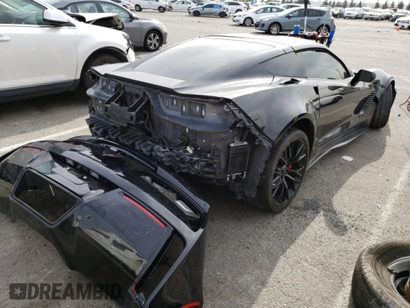 2018 Chevrolet Corvette Z06 2LZ with VIN 1G1YS2D64J5600606, listed as a Copart auction lot 37078393 with 12,496 mi miles. Bid and sale history available at carsss.com. Image 3.