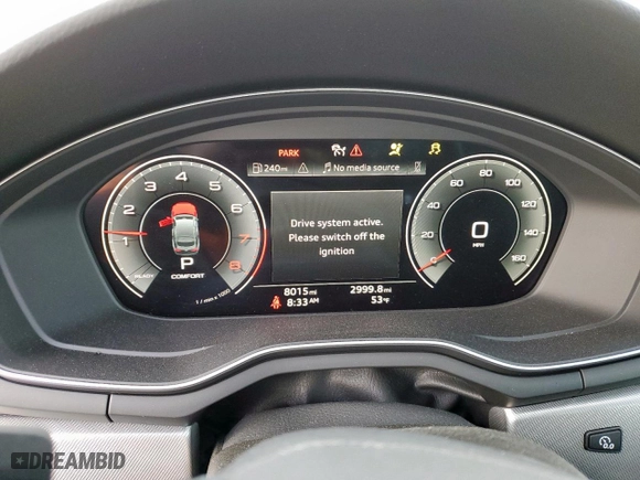 2024 Audi A5 Sportback S line Premium with VIN WAUDACF55RA081956, listed as a Copart auction lot 45526665 with 8,015 mi miles and Salvage Title. Bid and sale history available at carsss.com. Image 9.