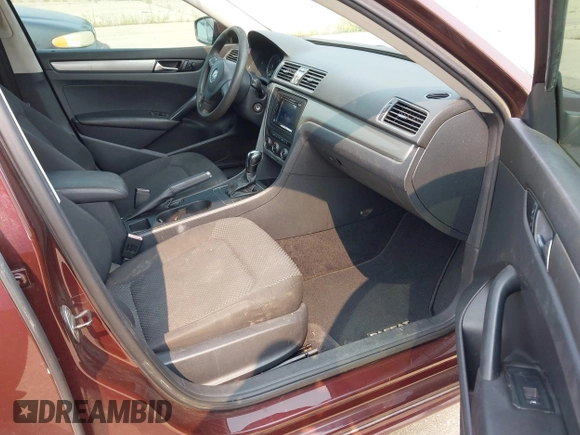 2013 Volkswagen Passat Wolfsburg Edition with VIN 1VWAP7A37DC021415, listed as a IAAI auction lot 42402557 with 145,025 mi miles and . Bid and sale history available at DreamBid. Image 5.