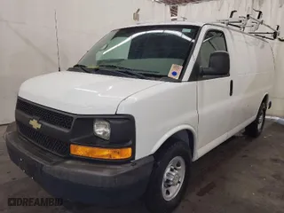 2013 Chevrolet Express Cargo Van with VIN 1GCWGFCAXD1142515, listed as a IAAI auction lot 41965817 with 141,003 mi miles. Bid and sale history available at carsss.com. Image 1.