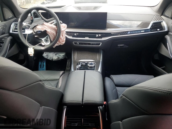 2024 BMW X5 M60i with VIN 5UX33EU02R9T65623, listed as a Copart auction lot 68249373 with 0 mi miles and Salvage Title. Bid and sale history available at carsss.com. Image 8.