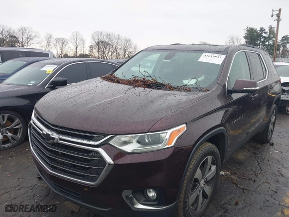 2019 Chevrolet Traverse LT Leather with VIN 1GNERHKW8KJ117969, listed as a IAAI auction lot 41619931 with 64,767 mi miles. Bid and sale history available at carsss.com. Image 2.