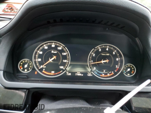 2014 BMW 7 Series 740Li xDrive with VIN WBAYF4C59ED281776, listed as a Copart auction lot 83563234 with 77,899 mi miles and Salvage Title. Bid and sale history available at carsss.com. Image 9.
