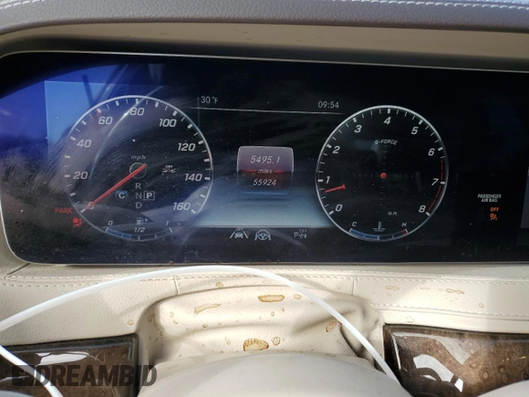 2020 Mercedes-Benz S-Class S 560 with VIN WDDUG8DB3LA524349, listed as a Copart auction lot 44737185 with 55,924 mi miles and Salvage Title. Bid and sale history available at carsss.com. Image 9.