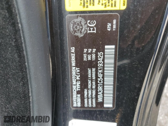 2015 BMW 4 Series 435i с VIN WBA3R1C54FK193425, выставлен на аукционе Copart как лот 52153315 с пробегом 139 569 миль миль и Чистый • Clean title. История ставок и продаж доступна на DreamBid. Изображение 12.
