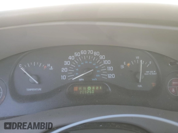 2001 Buick Century Custom with VIN 2G4WS52J011140168, listed as a Copart auction lot 72565904 with 209,260 mi miles and Salvage Title. Bid and sale history available at carsss.com. Image 9.