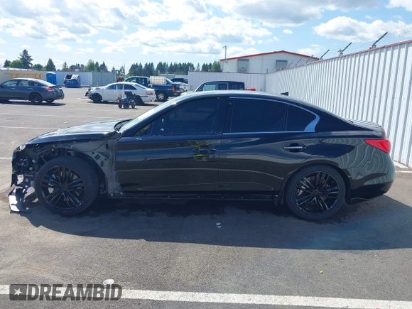 2014 Infiniti Q50 Hybrid Premium with VIN JN1AV7AP8EM691436, listed as a IAAI auction lot 42138263 with 93,253 mi miles and . Bid and sale history available at DreamBid. Image 15.