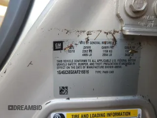 2010 Buick LaCrosse CXL with VIN 1G4GC5EG6AF216616, listed as a Copart auction lot 85973784 with Not Provided miles and Salvage Title. Bid and sale history available at DreamBid. Image 13.