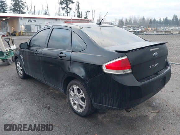 2008 Ford Focus SE with VIN 1FAHP35N08W105379, listed as a IAAI auction lot 41424575 with 210,985 mi miles. Bid and sale history available at carsss.com. Image 3.