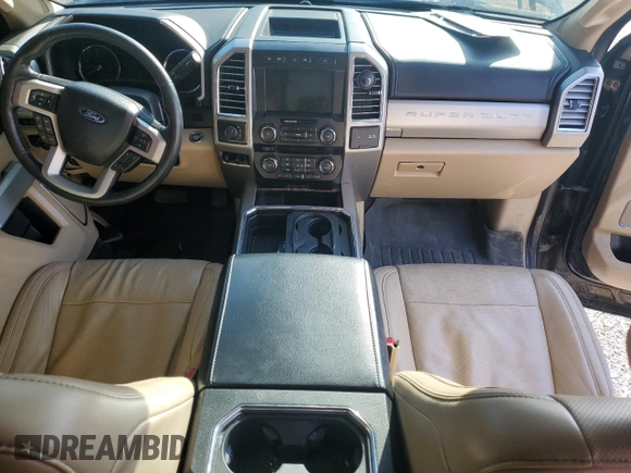 2017 Ford F-350 Lariat with VIN 1FT8W3DT7HEB44652, listed as a Copart auction lot 65071615 with 55,544 mi miles and Salvage title. Bid and sale history available at DreamBid. Image 8.