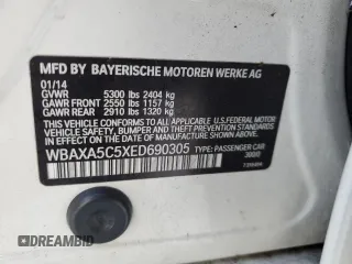 2014 BMW 5 Series 535d with VIN WBAXA5C5XED690305, listed as a Copart auction lot 87819095 with 115,673 mi miles and Salvage Title. Bid and sale history available at carsss.com. Image 12.