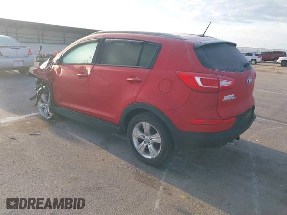 2013 Kia Sportage LX with VIN KNDPBCA29D7545542, listed as a IAAI auction lot 41863222 with Not Provided miles and . Bid and sale history available at carsss.com. Image 3.