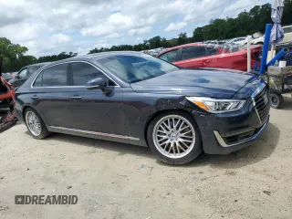 2017 Genesis G90 Premium z VIN KMHG34JA7HU027345, wystawiony jako Copart lot #56495385 z przebiegiem 46 445 mil mil oraz Szkoda całkowita • Salvage title. Historia ofert i sprzedaży dostępna na DreamBid. Obrazek 4.