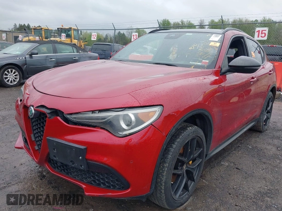 2019 Alfa Romeo Stelvio Ti with VIN ZASPAKBN1K7C49148, listed as a IAAI auction lot 42205054 with 47,338 mi miles and . Bid and sale history available at DreamBid. Image 19.