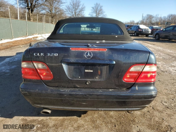2002 Mercedes-Benz CLK-Class with VIN WDBLK65G42T110338, listed as a Copart auction lot 88675525 with 167,677 mi miles and Salvage Title. Bid and sale history available at carsss.com. Image 6.