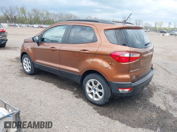 2018 Ford EcoSport SE with VIN MAJ3P1TEXJC229328, listed as a IAAI auction lot 42059911 with 27,531 mi miles. Bid and sale history available at carsss.com. Image 3.
