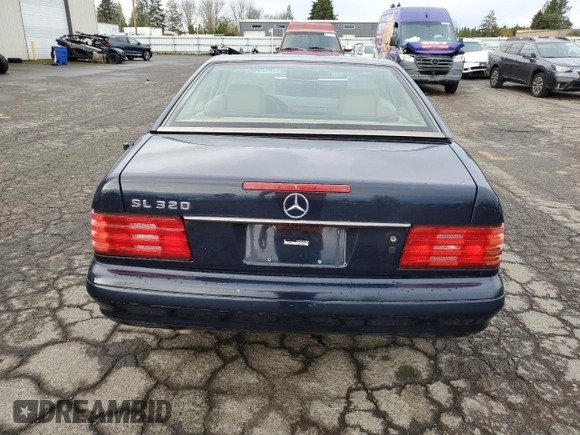 1997 Mercedes-Benz SL 500 with VIN WDBFA63F1VF150020, listed as a Copart auction lot 51012045 with 287,777 mi miles and Clean title. Bid and sale history available at DreamBid. Image 6.