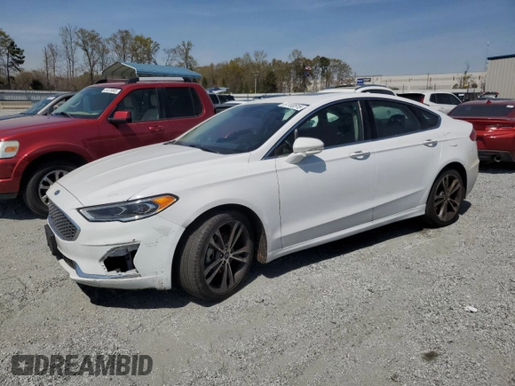 2020 Ford Fusion Titanium with VIN 3FA6P0K9XLR204414, listed as a Copart auction lot 51133515 with 123,564 mi miles and Clean title. Bid and sale history available at DreamBid. Image 1.