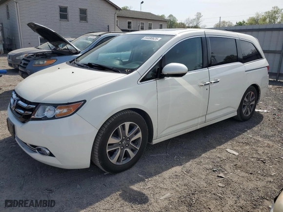 2015 Honda Odyssey Touring Elite with VIN 5FNRL5H96FB036607, listed as a Copart auction lot 54490625 with 91,171 mi miles and Salvage Title. Bid and sale history available at carsss.com. Image 1.