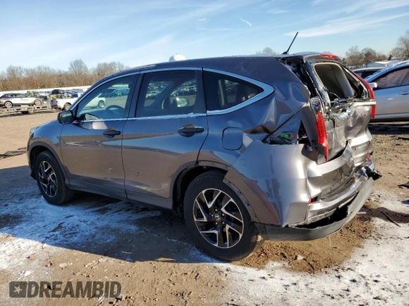 2016 Honda CR-V SE with VIN 5J6RM4H49GL103513, listed as a Copart auction lot 85911354 with 90,434 mi miles and Salvage Title. Bid and sale history available at carsss.com. Image 2.