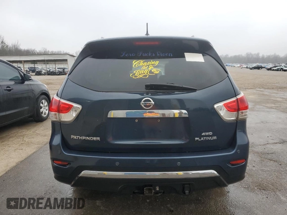 2013 Nissan Pathfinder Platinum with VIN 5N1AR2MM9DC666857, listed as a Copart auction lot 88722725 with 181,323 mi miles and Clean Title. Bid and sale history available at carsss.com. Image 6.