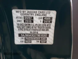 2007 Jaguar XK with VIN SAJWA43C879B18392, listed as a Copart auction lot 74311484 with 0 mi miles and Non Repairable. Bid and sale history available at carsss.com. Image 13.