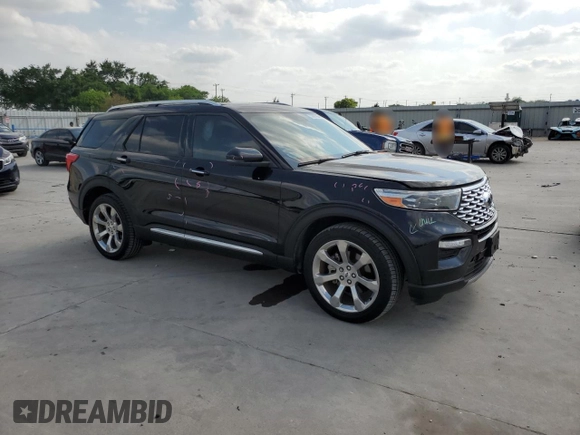 2020 Ford Explorer Platinum with VIN 1FM5K8HC1LGA26482, listed as a Copart auction lot 53667005 with 32,030 mi miles and Salvage title. Bid and sale history available at DreamBid. Image 4.