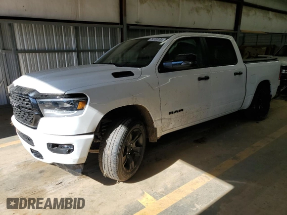 2023 Ram 1500 Big Horn with VIN 1C6RRFFGXPN666856, listed as a Copart auction lot 74139104 with 48,597 mi miles and Salvage title. Bid and sale history available at DreamBid. Image 1.
