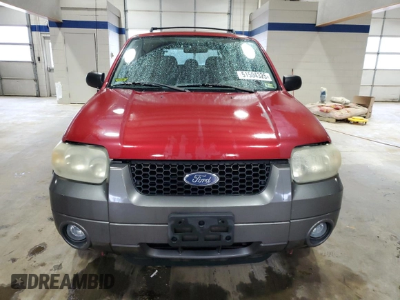 2005 Ford Escape XLT with VIN 1FMYU93115KA57475, listed as a Copart auction lot 51504325 with 165,235 mi miles and Salvage Title. Bid and sale history available at carsss.com. Image 5.