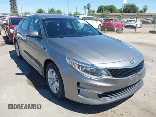 2016 Kia Optima LX with VIN 5XXGT4L36GG098804, listed as a IAAI auction lot 42772231 with 206,471 mi miles and . Bid and sale history available at DreamBid. Image 1.