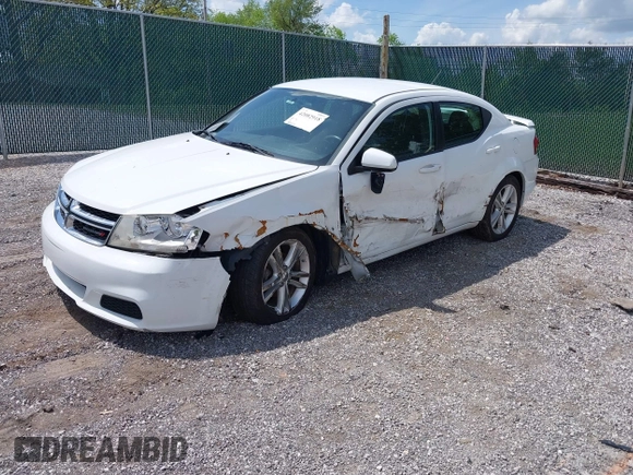 2012 Dodge Avenger SXT with VIN 1C3CDZCB2CN290465, listed as a IAAI auction lot 42082918 with 188,793 mi miles and . Bid and sale history available at carsss.com. Image 2.