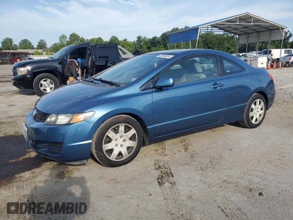 2009 Honda Civic Cpe LX with VIN 2HGFG126X9H518009, listed as a Copart auction lot 62958804 with 62,229 mi miles and Salvage Title. Bid and sale history available at carsss.com. Image 1.