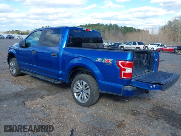 2018 Ford F-150 XL with VIN 1FTEW1EP6JFC92638, listed as a IAAI auction lot 41732128 with 161,007 mi miles. Bid and sale history available at carsss.com. Image 3.