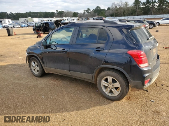 2022 Chevrolet Trax LT with VIN KL7CJLSM0NB516282, listed as a Copart auction lot 43258405 with 52,490 mi miles and Salvage Title. Bid and sale history available at carsss.com. Image 2.