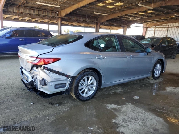 2025 Toyota Camry LE with VIN 4T1DAACK1SU098254, listed as a Copart auction lot 50407385 with 4,074 mi miles and Clean Title. Bid and sale history available at carsss.com. Image 3.