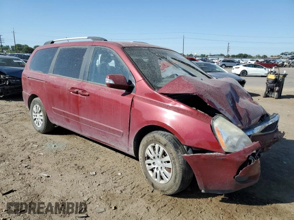 2012 Kia Sedona LX with VIN KNDMG4C73C6445301, listed as a Copart auction lot 68065444 with 177,259 mi miles and Salvage Title. Bid and sale history available at carsss.com. Image 4.
