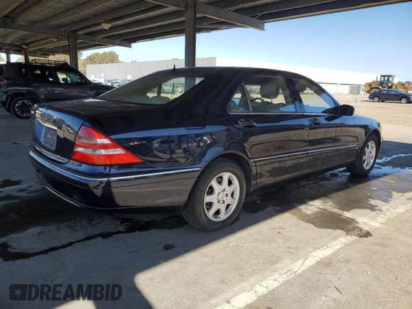 2001 Mercedes-Benz S-Class with VIN WDBNG70J81A180714, listed as a Copart auction lot 46753165 with 194,528 mi miles and Clean Title. Bid and sale history available at carsss.com. Image 3.