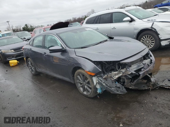 2021 Honda Civic Sedan EX with VIN 2HGFC1F37MH703123, listed as a Copart auction lot 51551465 with 55,240 mi miles and Salvage Title. Bid and sale history available at carsss.com. Image 4.
