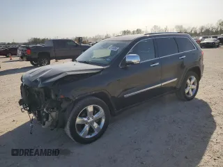 2012 Jeep Grand Cherokee Overland with VIN 1C4RJECT5CC362819, listed as a Copart auction lot 48130085 with 107,350 mi miles and Salvage Title. Bid and sale history available at carsss.com. Image 1.