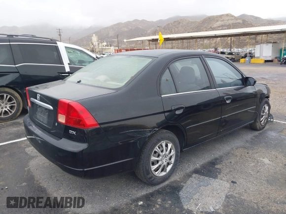 2001 Honda Civic DX with VIN 2HGES15221H525334, listed as a IAAI auction lot 41559664 with 309,641 mi miles. Bid and sale history available at carsss.com. Image 4.