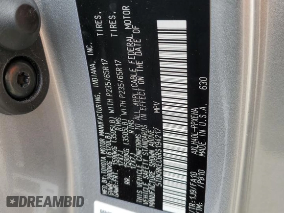 2024 Toyota Sienna LE with VIN 5TDKRKEC6RS194217, listed as a Copart auction lot 45793775 with 71,615 mi miles and Salvage Title. Bid and sale history available at carsss.com. Image 14.