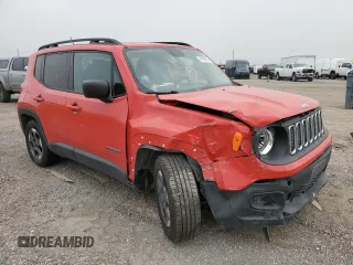 2017 Jeep Renegade Sport with VIN ZACCJAAB3HPF74288, listed as a Copart auction lot 49196735 with 42,468 mi miles and Salvage Title. Bid and sale history available at DreamBid. Image 4.