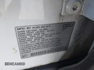 2017 Audi Q7 Premium Plus with VIN WA1LHAF71HD049724, listed as a IAAI auction lot 41405955 with 117,741 mi miles and . Bid and sale history available at DreamBid. Image 9.